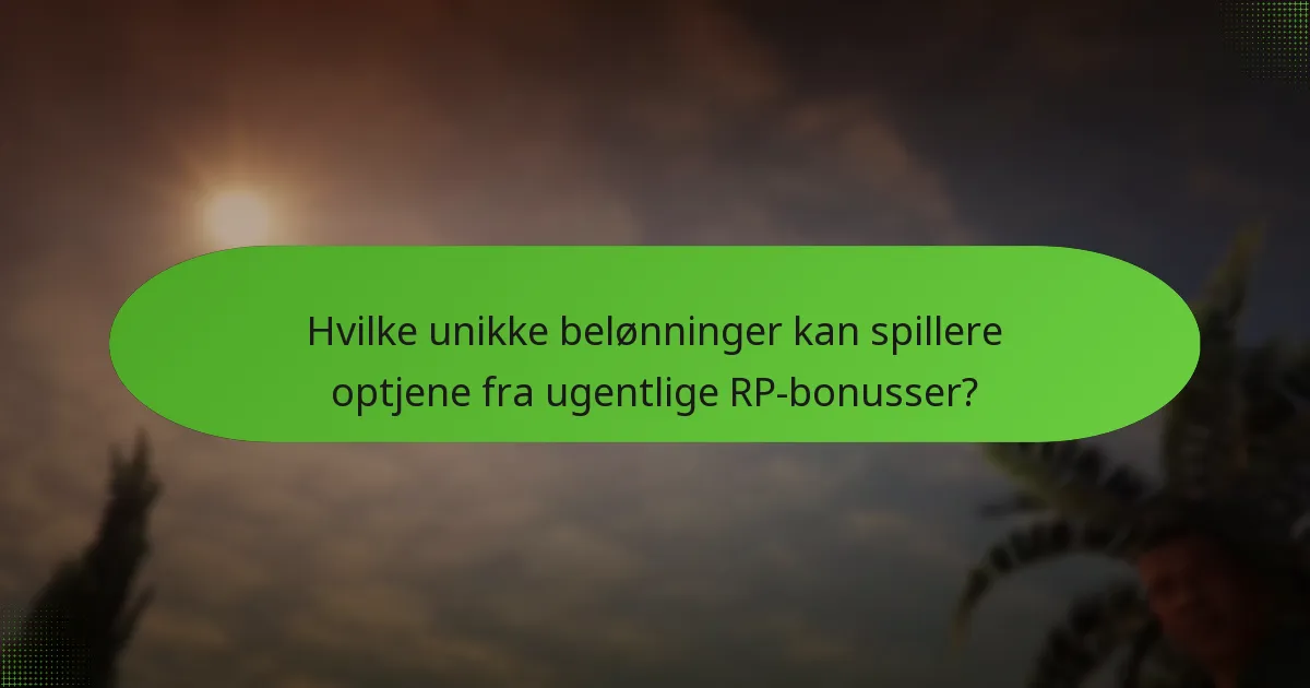 Hvilke unikke belønninger kan spillere optjene fra ugentlige RP-bonusser?
